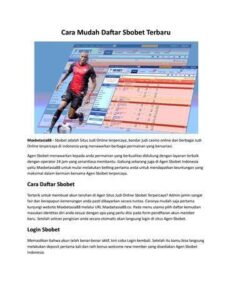 Daftar Sbobet MANDIRI: Cara Mudah Daftar Akun Sbobet via Bank Mandiri